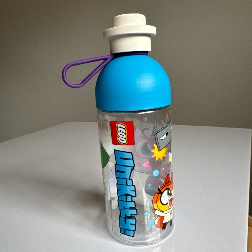 2018 Rare Retired Unikitty! Plastic Hydration Bottle 853791 LEGO 17 Oz